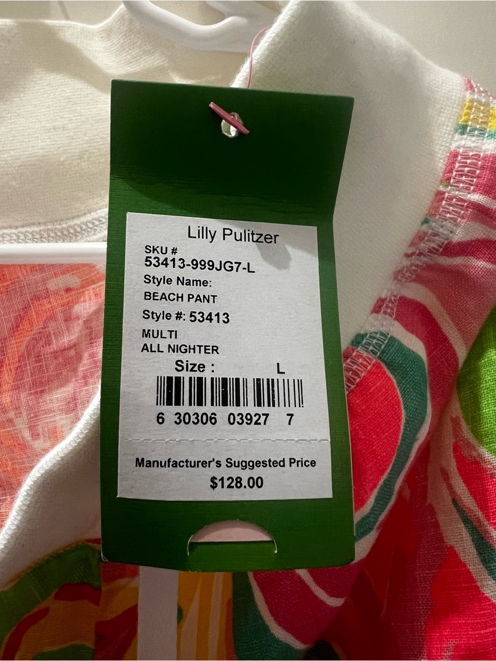 NWT Lilly Pulitzer Beach Pants | All Nighter Print | Size Large | MSRP $128 - Picture 4 of 4